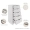 Manhattan Comfort Granville White 5-Drawer Tall Dresser and 3-Drawer Standard Dresser, Set of 2 GRAN011 - alternate 9